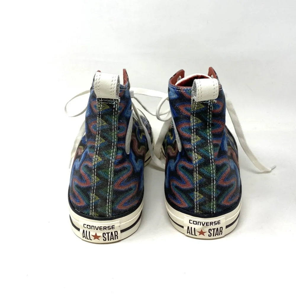 Converse Ctas HI All Star Missoni Auburn Black Men Canvas Size Sneakers 151254C - Picture 4 of 9